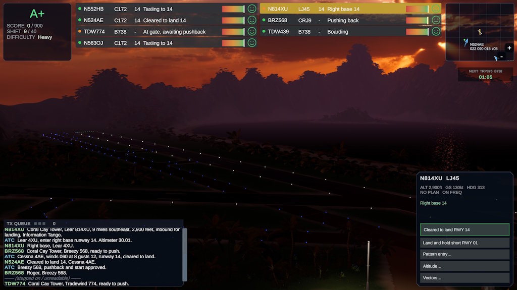 Gameplay at dusk